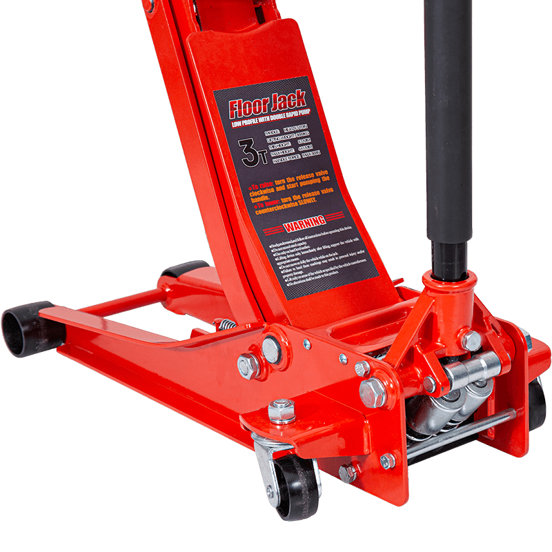 Cric de sol professionnel à profil bas OY1051L 3 tonnes (pompe double)
