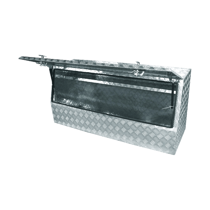 Étui à outils verrouillable en aluminium à couvercle articulé OY9082