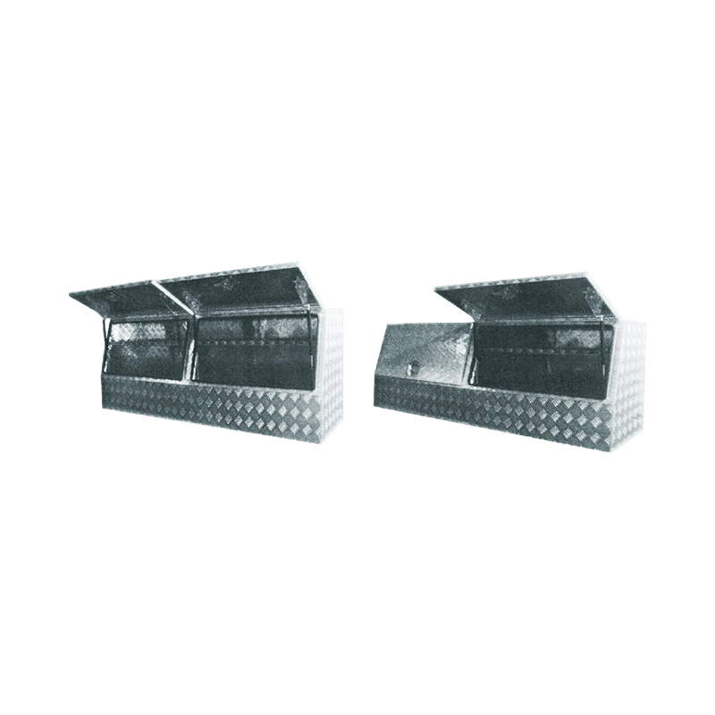 OY9090 Étui à outils verrouillable en aluminium à double couvercle ouvert